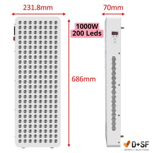 Medidas luz roja 1000W 200 leds