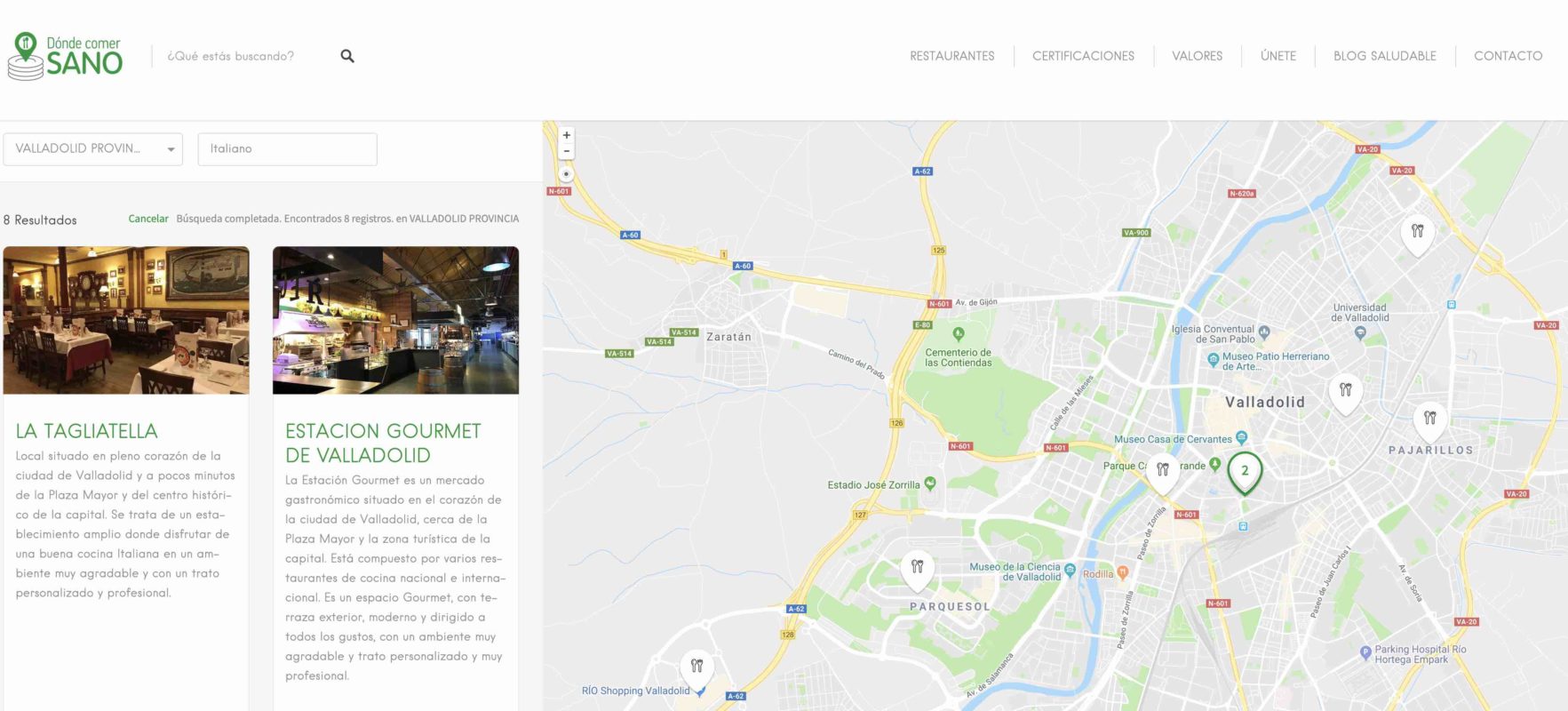 ¿Cuáles son los mejores restaurantes Valladolid? 3 Mapa restaurantes