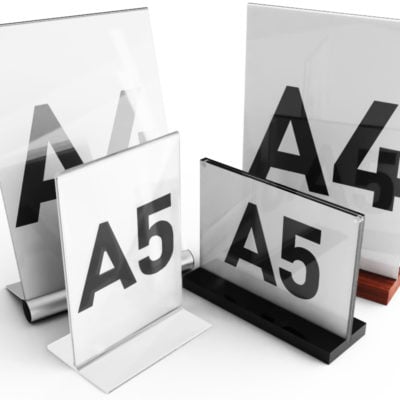 Stojaczki z plexi zbiór