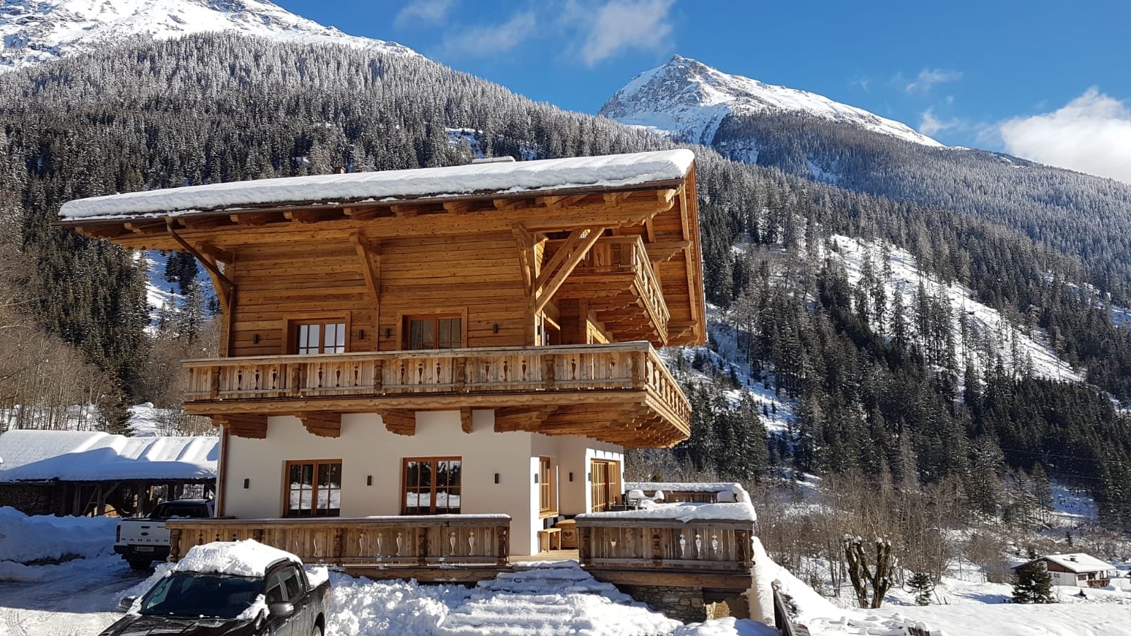 Luxuschalet im Winter am Mölltaler Gletscher
