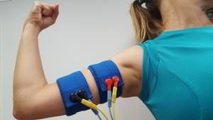 cintas elásticas con velcro de electroestimulación para brazos
