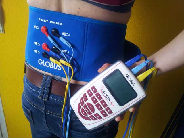 faja electroestimulación para dolor lumbar y tonificacon abdominal faja abdominal y lumbar globus fast band