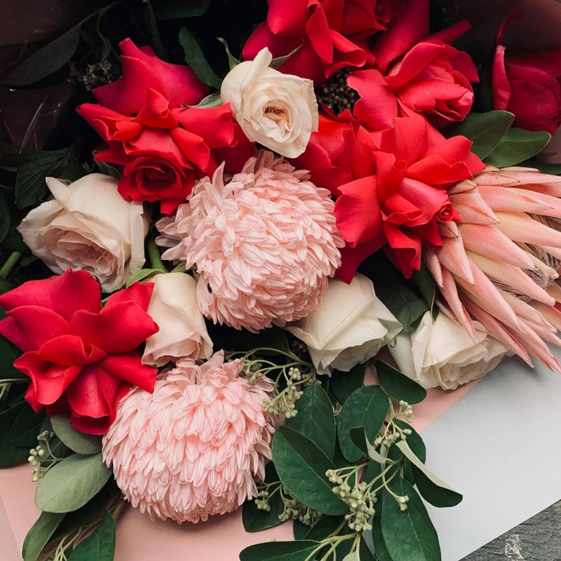 Ruby Rose Posy Style Bouquet - Image 2