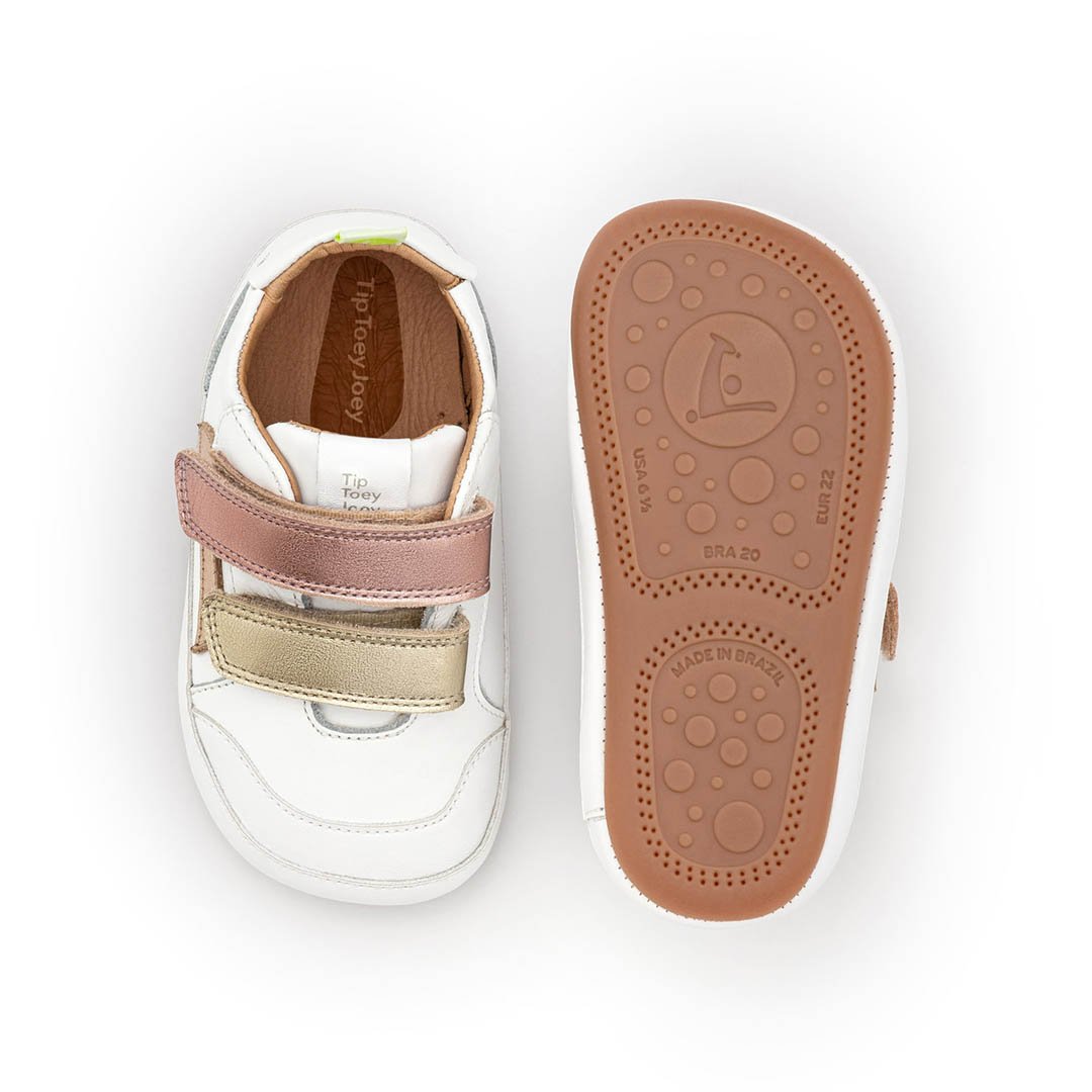 Tip Toey Joey - Bossy Landy - White / Champagne and Rose Gold