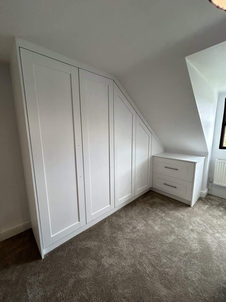 Fitted wardrobe side view