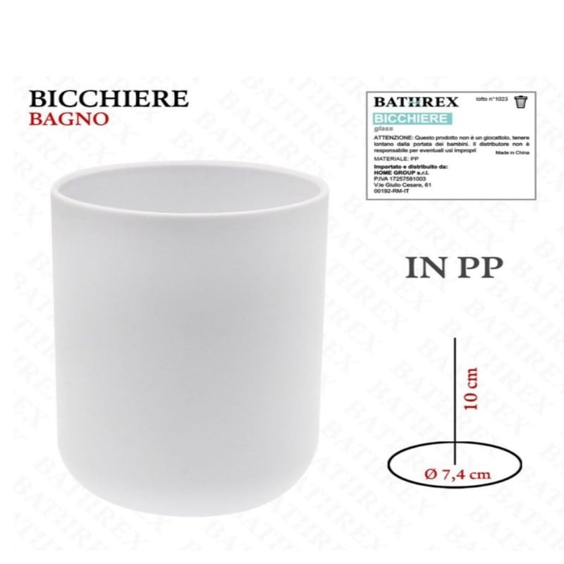 BICCHIERE BAGNO BIANCO