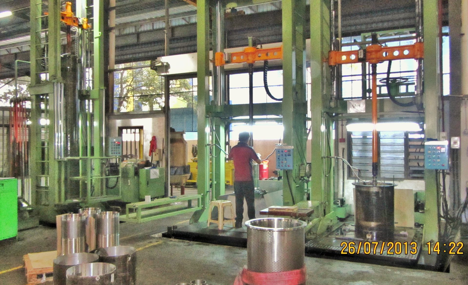 Honing machine in operation at H & T Industries