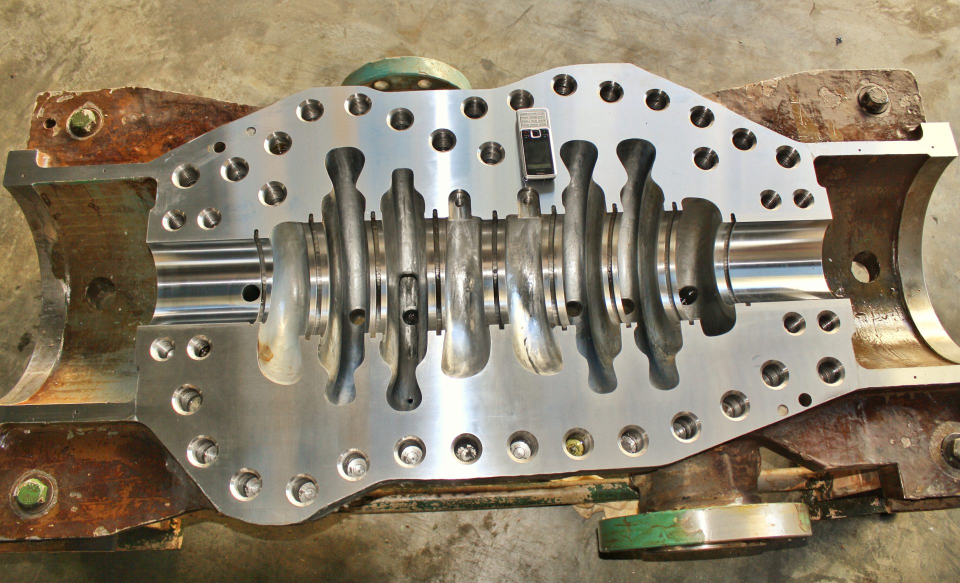 Hard chrome plated hydraulic piston rods used in industrial machinery