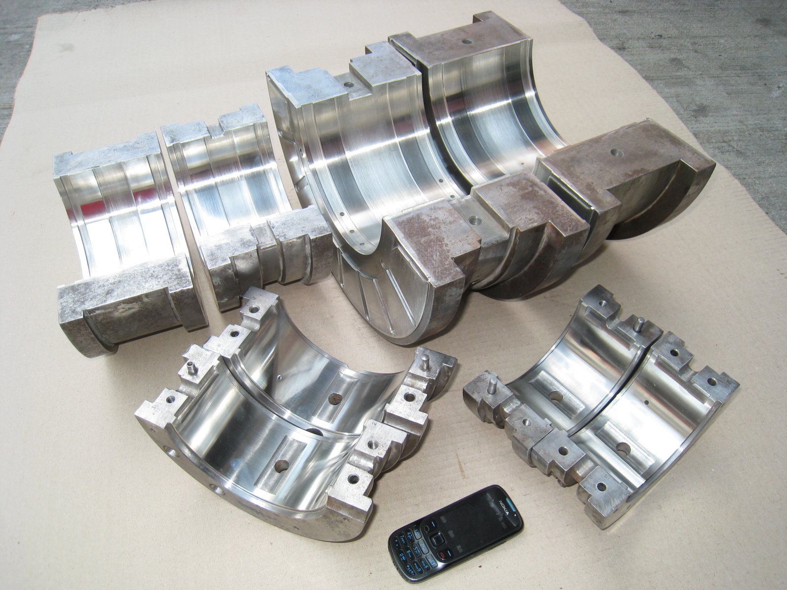 Industrial parts with metal coating