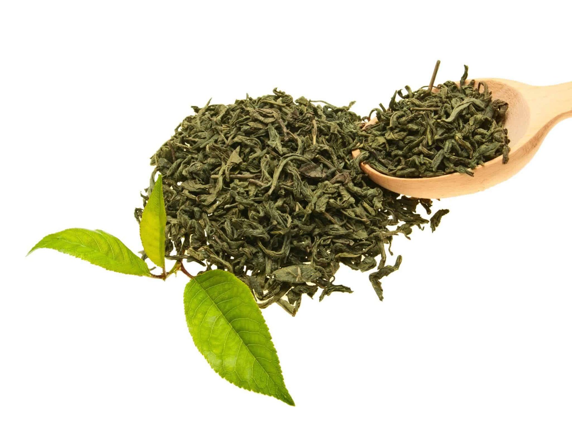 绿茶叶以增强头发的生长
