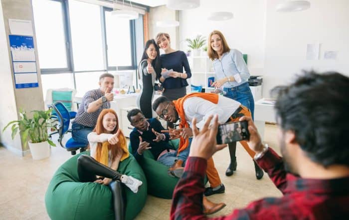 Team Taking Pictures to Update Their Google Business Profile Main Photo
