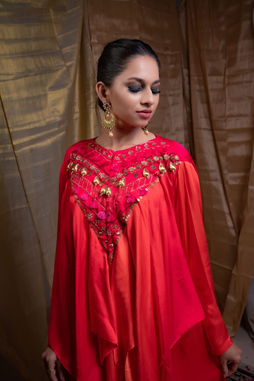 Kaftan set with uneven top - Image 3