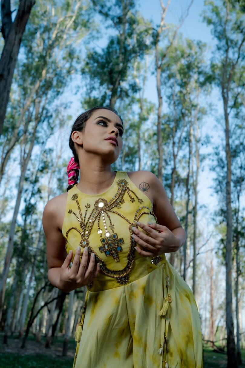 Floral Tie Dye Jewel Jumpsuit - Image 4