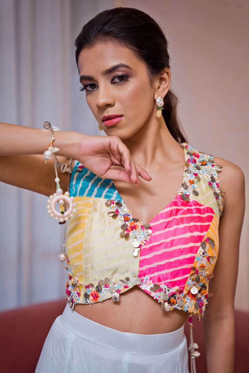 Multi Coloured Top and Flared Pants Set - Image 4