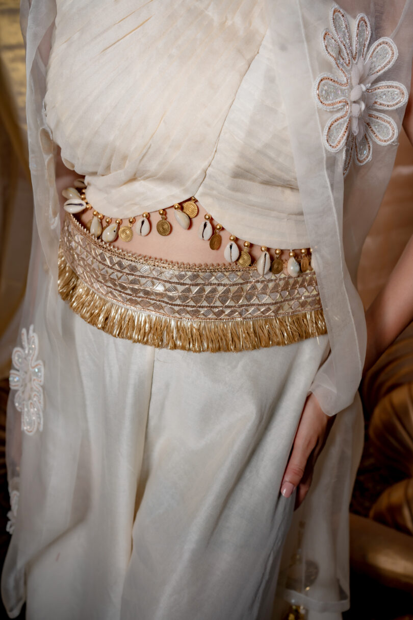Chanderi Palazzo with halter top. - Image 2