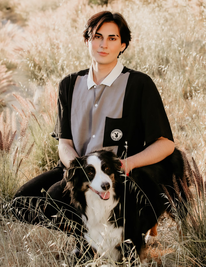 6G4A5379 senior guy portrait, guy and dog