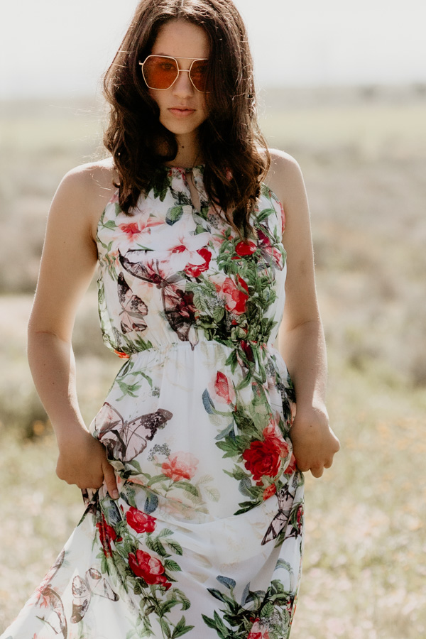 2V7A5998-2 high school senior portraits, poppy flowers, Lancaster poppies