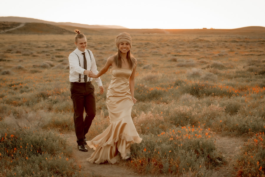 2V7A8650 couple, young love, boy and girl, poppy fields, golden hour, elopement