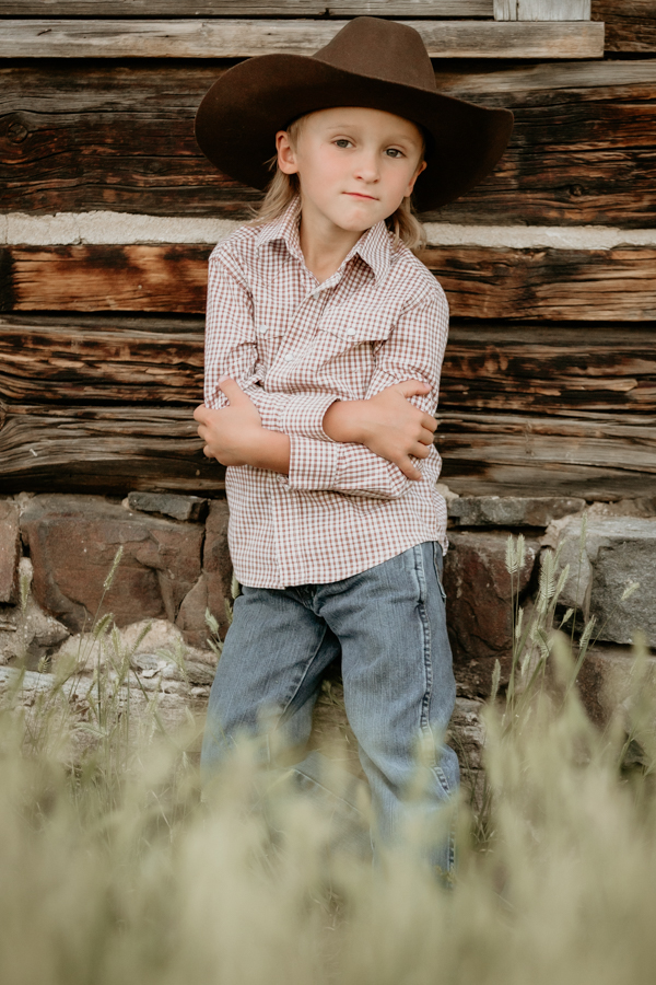 6G4A3385 Little boy cowboy portrait