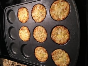 I put the cheese in muffin top pan