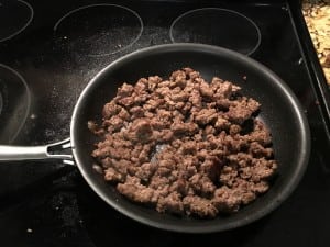 Browned the sausage and ground beef