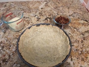 Put bacon bits and cheese on the bottom