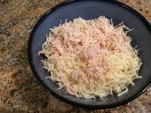 Added the cheese to the chicken