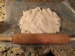 I wanted it flat as possible so i used a rolling pin