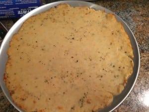 Baked crust until the edges were brown