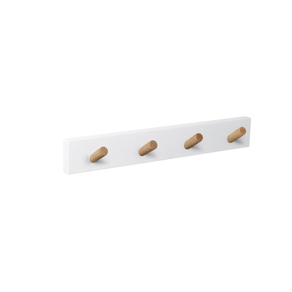 Ofertas - percha pared blanca 4 pomos inclinados natural nordico escandinavo diseño nordico escandinavo patere mur bois blanc 4 boutons inclines naturels nordique scandinave