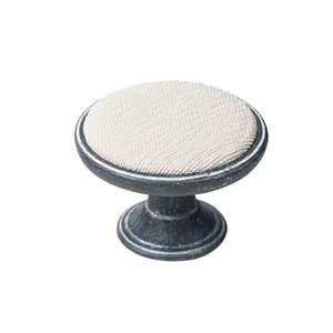 pomo mueble metal 37mm oxido decape con tela antimanchas hueso bouton metal pour meuble 37mm oxyde decape avec tissu os