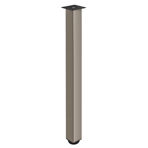 pied carree table acier inox pieds accessoires meuble 60x710mm 50977in