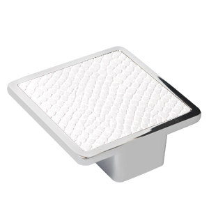 tirador pomo polipiel serpiente blanca mate herrajes mueble diseño moderno n624