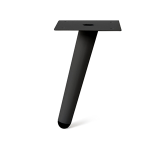 pied metal conique incline 150mm finition noir meuble nordique scandinave 50911bl