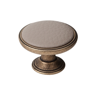 pomo mueble metal 37mm cuero vibro con piel sintetica vison bouton metal pour meuble 37mm vieux laiton avec peau synthetique vison