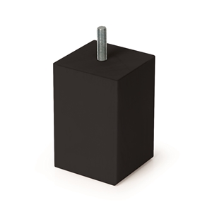 pied bois carre 50*80mm hetre laque noir pied bois carre 50*80mm hetre laque noir