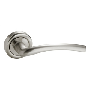deux poignee de porte en zamac rosette ronde finition nickel satine 50 mm ma lluna