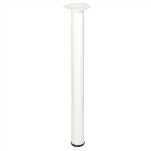 pied rond tableacier peint blanc pieds accessoires meuble n361