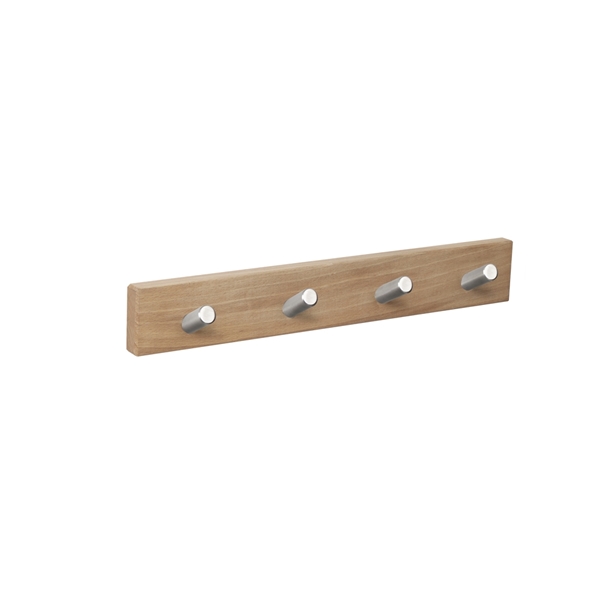 Ofertas - percha pared natural 4 pomos inclinados inox nordico escandinavo diseño nordico escandinavo patere mur bois naturel 4 boutons inclines inox nordique scandinave
