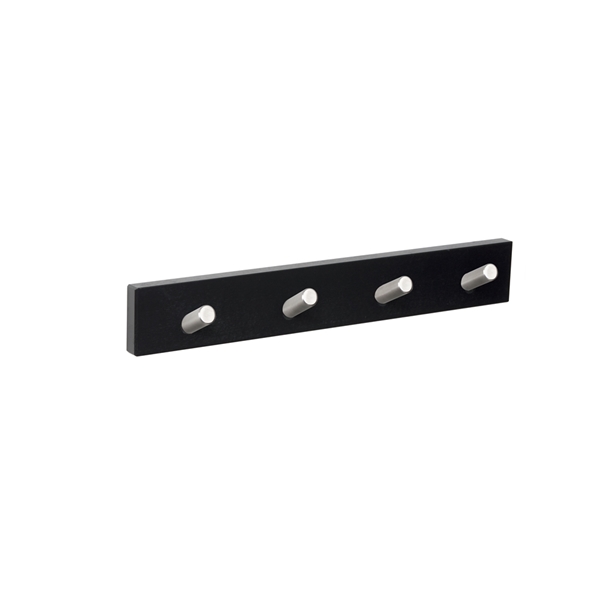 Ofertas - percha pared negra 4 pomos inclinados inox nordico escandinavo diseño nordico escandinavo patere mur bois noir 4 boutons inclines inox nordique scandinave