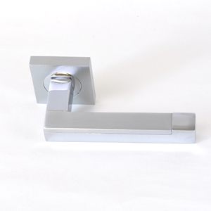 deux poignee de porte carre rosace 50mm chrome satine finition mapalmaccr