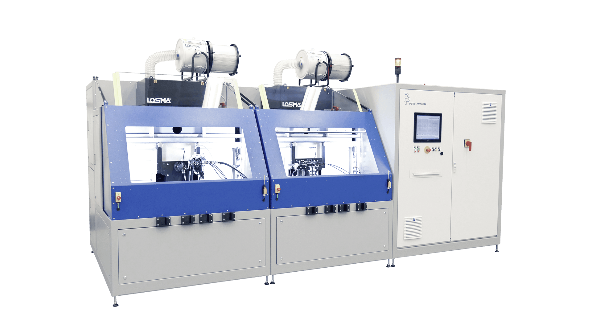 Machine d'autofrettage avec chambre fermée et dispositif de fixation de la ligne d'injection