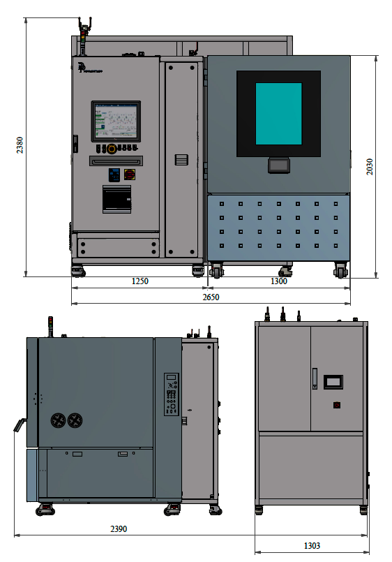 M07 Pressure Cycle Module with Dimensions