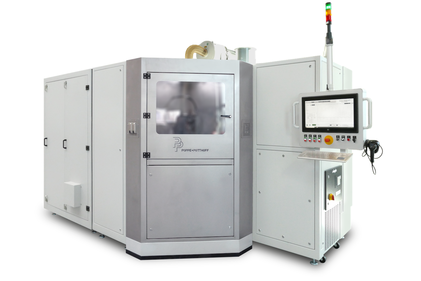 pressure pulsation test stand with operator PC by Poppe + Potthoff Maschinenbau