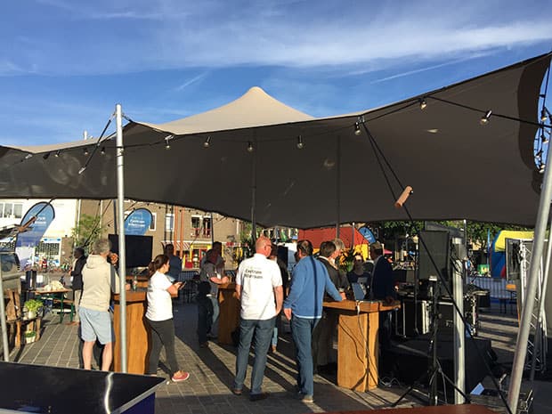 Stretchtent Verhuur Twente: Stretchtent gekoppeld 5 x 15 meter