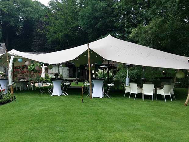 Stretchtent Verhuur Twente: Stretchtent gekoppeld 7,5 x 15 meter