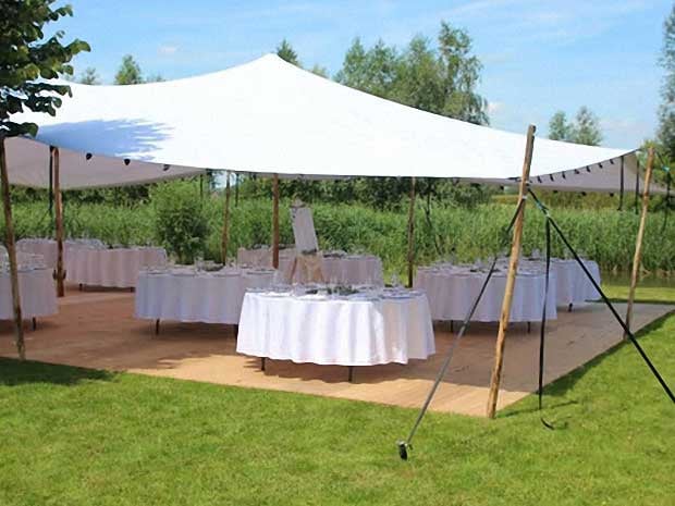 Stretchtent Verhuur Twente: Stretchtent 6 x 10 meter (Kleur: Wit)