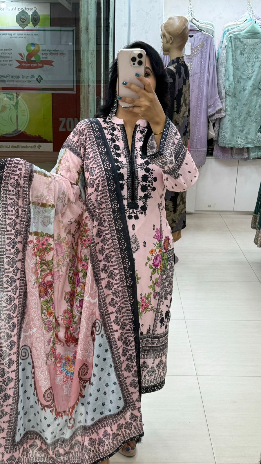 Beautiful Unstitched Three Piece - Salwar Kameez for Women's