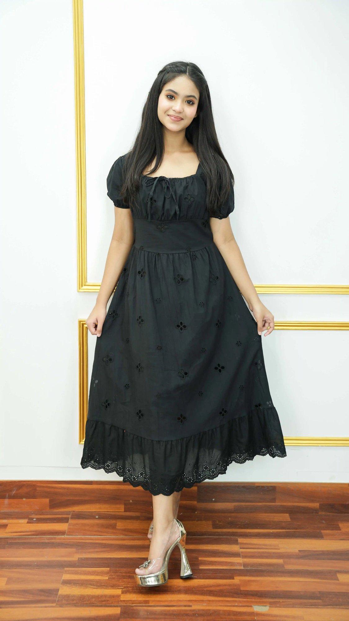 Thai imported Gown Hand Embroidered -Square Neck