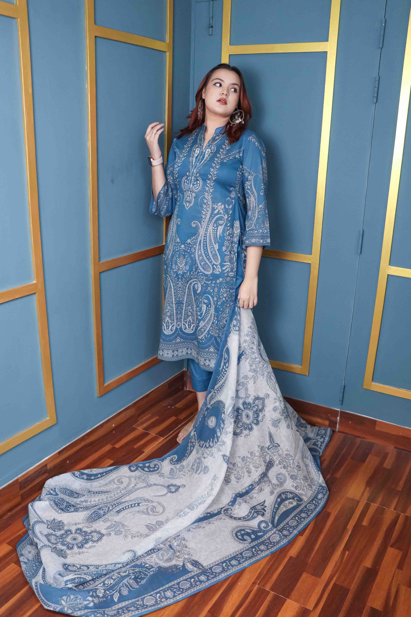 Unstitched Three Piece – Lawn Cotton Digital Print